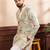 Multicolor art silk fabric stylish fancy partywear kurta payjama for men's