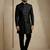 Black donier jacquard premium designer festive wear indo western set