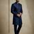 Navy blue donier jacquard premium designer festive wear indo western set