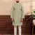 Pista color art silk fabric stylish fancy partywear kurta payjama for men's