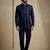 Navy blue premium designer festive wear indo western set
