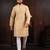Chiku color stylish woven butti textured premium kurta payjama for men's