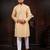 Chiku color stylish woven butti textured premium kurta payjama for men's