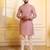 Purple color stylish woven butti textured premium kurta payjama for men's