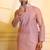 Purple color stylish woven butti textured premium kurta payjama for men's