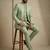 Olive premium designer festive wear indo western set