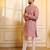 Purple color stylish woven butti textured premium kurta payjama for men's