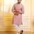 Purple color stylish woven butti textured premium kurta payjama for men's