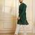 Green color stylish woven butti textured premium kurta payjama for men's