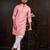 Pink color beautiful cotton fabric designer embroidery work ceremonial men's party attire