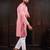 Pink color beautiful cotton fabric designer embroidery work ceremonial men's party attire