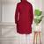Maroon color beautiful cotton fabric designer embroidery work ceremonial men's party attire