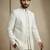 White premium designer festive wear indo western set
