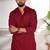 Maroon color beautiful cotton fabric designer embroidery work ceremonial men's party attire