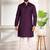 Purple color beautiful cotton fabric designer embroidery work ceremonial men's party attire