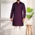 Purple color beautiful cotton fabric designer embroidery work ceremonial men's party attire