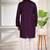 Purple color beautiful cotton fabric designer embroidery work ceremonial men's party attire