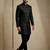 Black donier jacquard premium designer festive wear indo western set