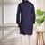 Nevy blue color beautiful cotton fabric designer embroidery work ceremonial men's party attire
