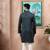 Grey color stylish cotton fabric woven dobby designer kurta payjama for men's