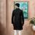 Black color stylish cotton fabric woven dobby designer kurta payjama for men's