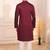 Maroon color stylish cotton fabric woven dobby designer kurta payjama for men's