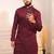 Maroon color stylish cotton fabric woven dobby designer kurta payjama for men's