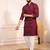 Maroon color stylish cotton fabric woven dobby designer kurta payjama for men's