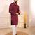 Maroon color stylish cotton fabric woven dobby designer kurta payjama for men's