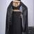 Black sequin embroidery work satin silk saree for women