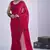 Magenta sequin embroidery work satin silk blend saree for women