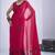 Magenta sequin embroidery work satin silk blend saree for women