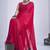 Magenta sequin embroidery work satin silk blend saree for women