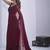 Maroon sequin embroidery work satin silk blend saree for women