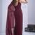 Maroon sequin embroidery work satin silk blend saree for women