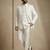 White premium designer festive wear indo western set