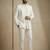 White premium designer festive wear indo western set