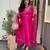 Chanderi embroidered kurta set with nylon dupatta