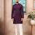 Wine color stylish cotton fabric woven dobby designer kurta payjama for men's