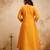 Yellow chanderi embroidered kurta set with dupatta & pants flared kurti for women