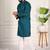 Teal color beautiful cotton fabric designer embroidery work ceremonial men's party attire