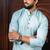 Sky blue color beautiful cotton fabric designer embroidery work ceremonial men's party attire