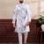 Violet color art silk fabric stylish fancy partywear kurta payjama for men's