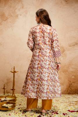 ethnic magic cotton kurta set with pants & mul cotton dupatta 2