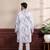 Violet color art silk fabric stylish fancy partywear kurta payjama for men's