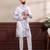 Violet color art silk fabric stylish fancy partywear kurta payjama for men's