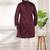 Wine color stylish cotton fabric ethnic traditional rich kurta payjama for men