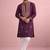 Wine color rolex silk fabric designer kurta payjama for men