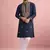 Navy blue color rolex silk fabric designer kurta payjama for men