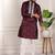 Wine color stylish cotton fabric ethnic traditional rich kurta payjama for men